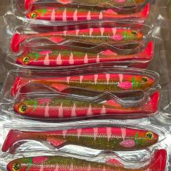 Lot 5 leurres Fox Rage Slick Shad 11cm Pink Lady