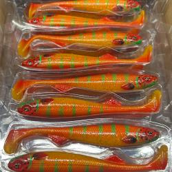 Lot 5 leurres Fox Rage Slick Shad 11cm Atomic Perch