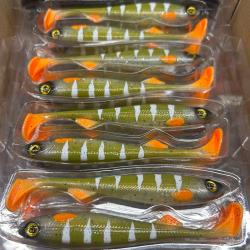 Lot 5 leurres Fox Rage Slick Shad 11cm Creamy
