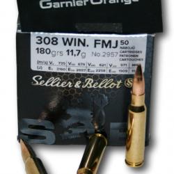 308 WIN SELLIER & BELLOT FMJ 180GR BTE 50