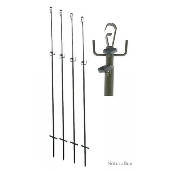Pack de 4 piquets verticaux pour affût réglable