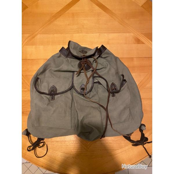 Sac de chasse tissus et cuir