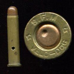 6 mm Vélo-Dog - balle pointe arrondie - étui laiton - neutralisée - plusieurs disponibles