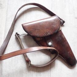1935 Holster, étui + bretelle pour revolver 1882 ou 1882/28. Réglementaire suisse.