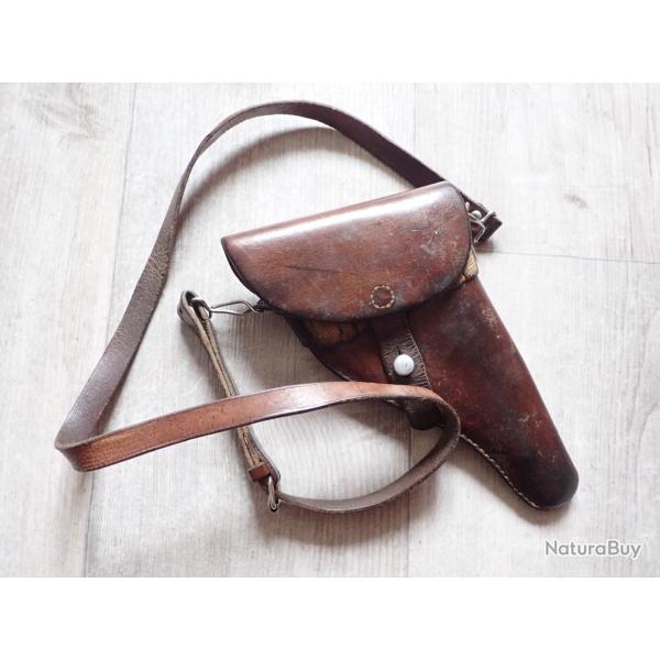 1935 Holster, tui + bretelle pour revolver 1882 ou 1882/28. Rglementaire suisse.