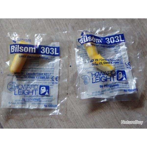 Lot de bouchons de protection auditive, oreilles, pour tir. Officier suisse pour tirs au stand