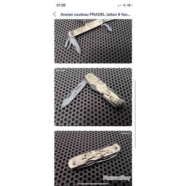 Couteaux de poche rare encuivre