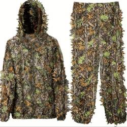 TENU DE CAMOUFLAGE COMPLETTE 3 D M/L  XL/XXL COMBINAISON DE CHASSE AFFÛT