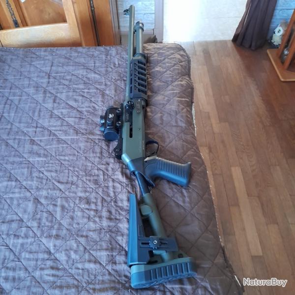 fusil semi automatique aksa S4 extreme green calibre 12/76