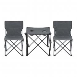 Set de table et 2 chaises de camping pliantes gris 03_0010690