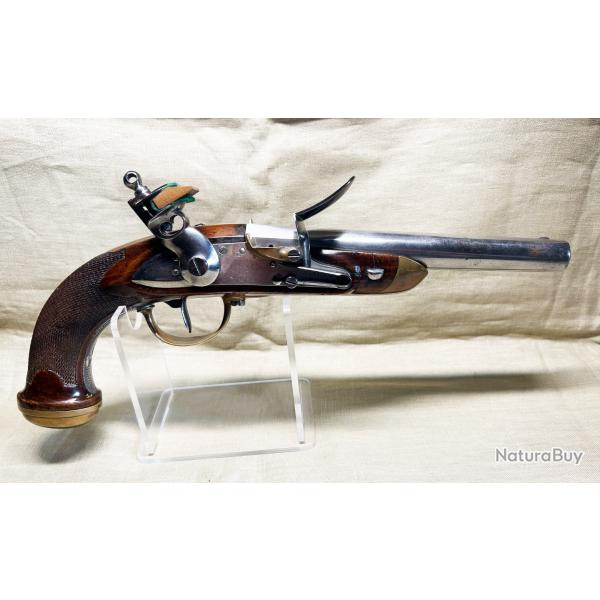 Exceptionnel pistolet à silex d'officier en excellent état - modèle 1816