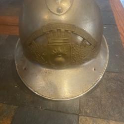 Coque de casque de pompier adrian ww2 / casque pompier