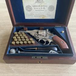 REVOLVER WEBLEY MK III CAL 38 SW NICKELÉ A PRÊT DE 98%
