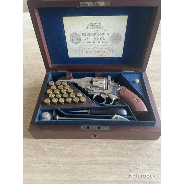 REVOLVER WEBLEY MK III CAL 38 SW NICKEL A PRT DE 98%