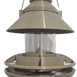 Mangeoire Céleste Évolution - L'harmonie du confort et de la propreté pour vos oiseaux exotiques Gri