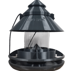 Mangeoire Céleste Évolution - L'harmonie du confort et de la propreté pour vos oiseaux exotiques Gri