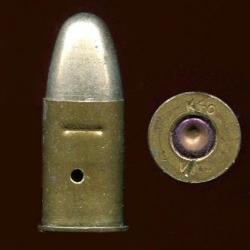 .455 Webely Mk VI - marquage :  K40 VI (ou autre année) - longue balle nickel pointe arrondie
