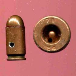 9 x 18 Makarov - inerte de manipulation production Chine Populaire usine N°71  - mmarquage : 71 84