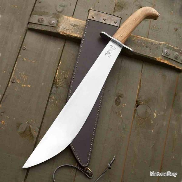 Machette Bolo US Model 1909 Rplique Lame Acier Carbone Manche Bois Etui Cuir BK5720