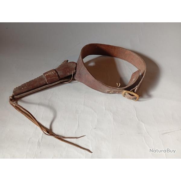 Authentique ceinturon holster du 19eme sicle farwest