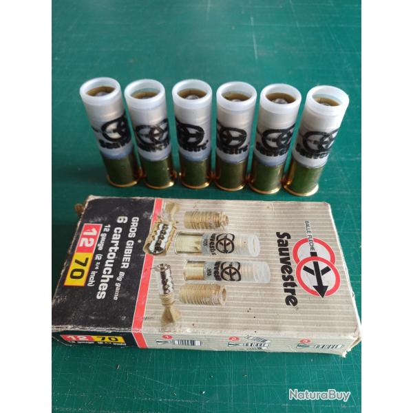 Bote de 6 balles flche Sauvestre 12/70