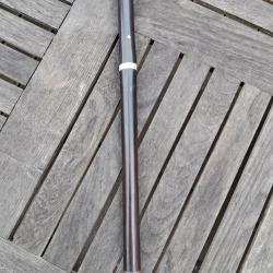 Ancienne mini canne épée en bois noirci baton commandement ébène colonial militaire ?