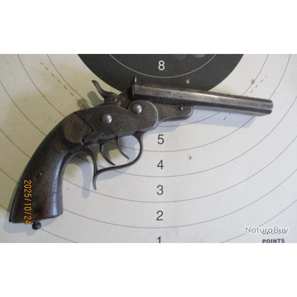 Pistolet double système type Rolling-Block
