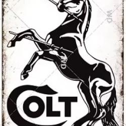 Plaque décorative vintage colt LIVRAISON GRATUITE