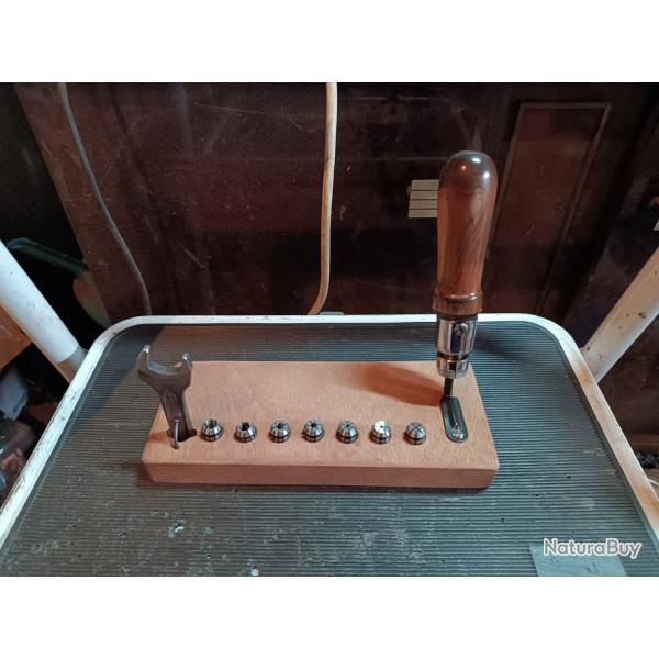 Porte-outil professionnel de prcision a pinces  avec pince de 1 a 7 mm trs bon tat