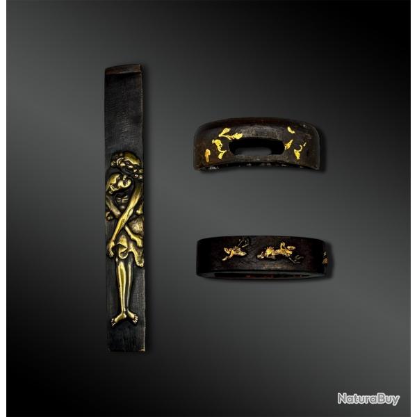 ENSEMBLE Fuchi, Kashira et Kotsuka - Japon - Période Edo (1603-1868)