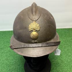CASQUE  ADRIAN  DE GENDARMERIE ( GRENADE LAITON )  MODÈLE 1926   WW 2