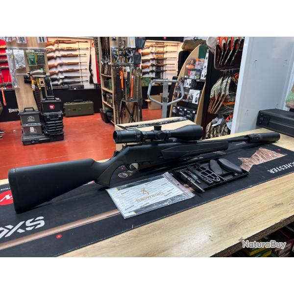 Occasion Browning semi-auto MK3 black brown gaucher 308 win + lunette fuzion 3-12x56 + a-tec H2