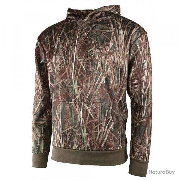 Sweat à capuche enfant poche repose main polyester camo roseaux 16 ans