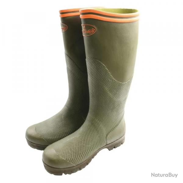 Bottes Percussion Stronger antidérapantes caoutchouc jersey Kaki
