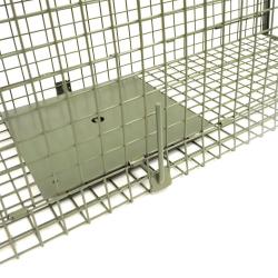 Boîte à fauves pliable 2 entrées maille carrée 3 tailles 100x22x26cm