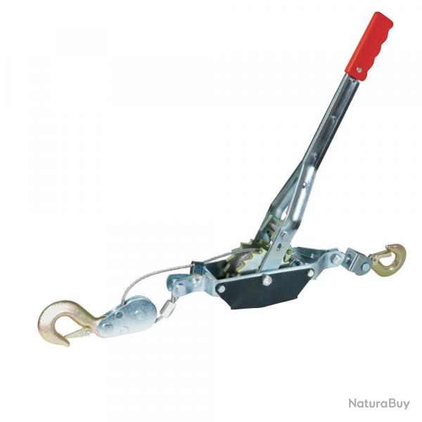 Treuil manuel 2T cble en acier  5 mm x 2,2 m