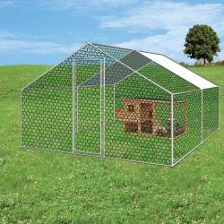 Enclos volaille tube métal galvanisé de 6 à 24 m² 3 x 6 m