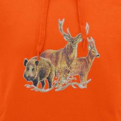 Sweat à capuche orange grands animaux Bartavel® 2XL