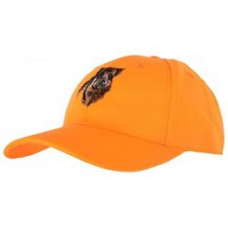 Casquette confort brodé sanglier tissu respirant orange