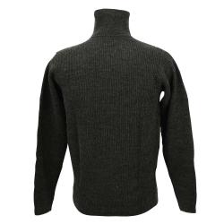 Pull col camionneur Lorry gris anthracite acrylique laine M à 3XL L