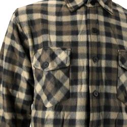 Chemise chasse chaude à carreaux 2 poches polyester kaki M à 3XL M
