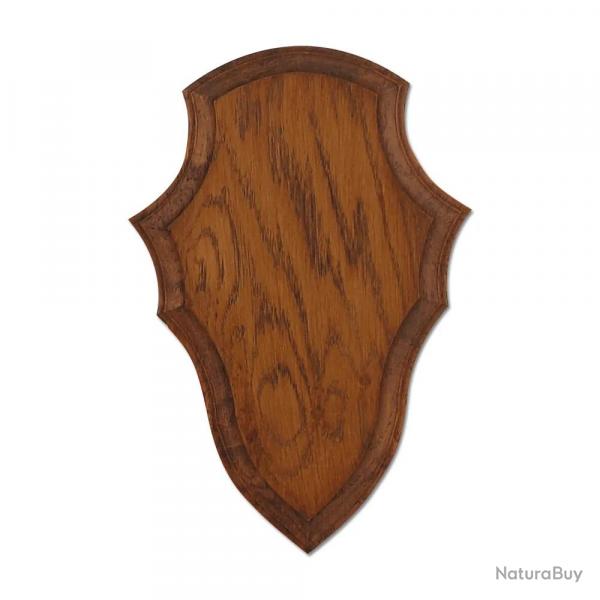 Ecusson chasse trophée chevreuil chêne foncé ciré multiples tailles 24 x 16