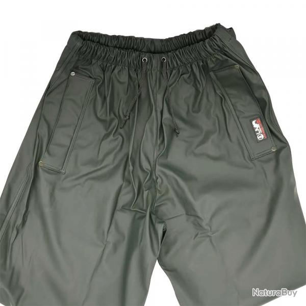 Pantalon de pluie Tonerre imperméable polyuréthane pvc kaki foncé L