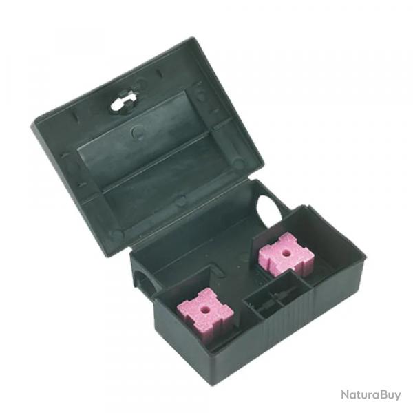 Boite à appâts rats, souris 12,5 x 9,5 x 4,5 cm à clé