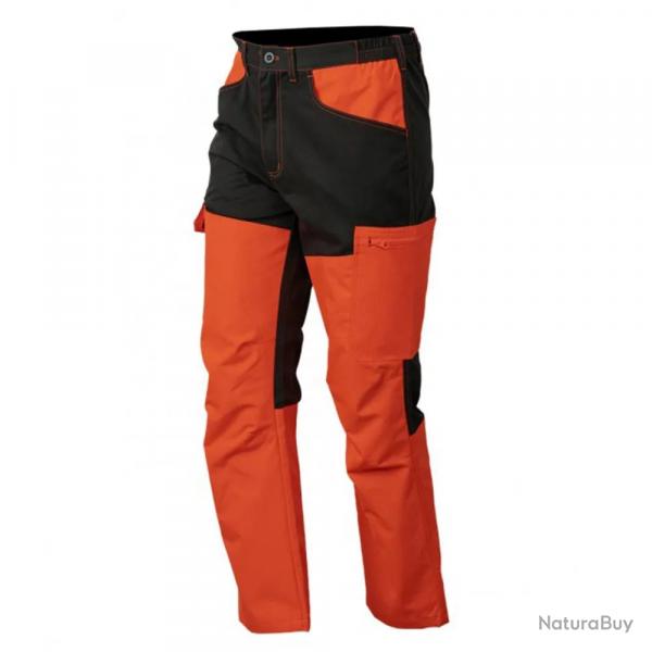Pantalon traque enfant polyester coton orange kaki 6 à 16 ans