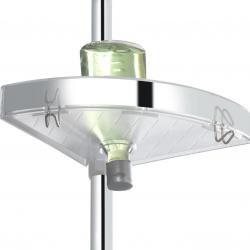 Etagère de douche télescopique acier inoxydable 3 tablettes d'angle
