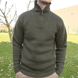 Pull col camionneur kaki Lorry taille S à 3XL M