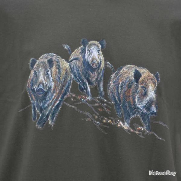 T-shirt kaki sangliers Bartavel® L