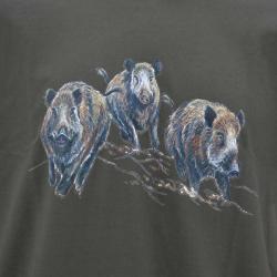 T-shirt kaki sangliers Bartavel® 3XL