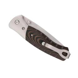 Couteau SELKIRK lame acier 420 manche micarta marron noir 11cm